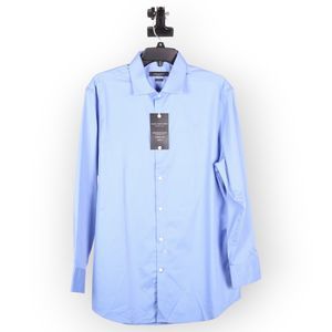 Marc New York Mens Blue Long Sleeve Collared Button-Up Dress Shirt Size 16